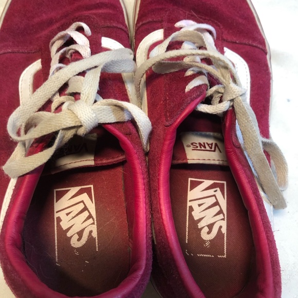 Vans Unisex old School suede Burgundy Ward Low Top Lace-Up Skateboard Shoe W 9.5 - Picture 5 of 13